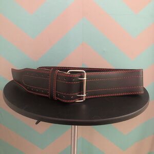 Dark Iron Fitness Weightlifting Belt Mens XL Leather Powerlifting Gym Belt